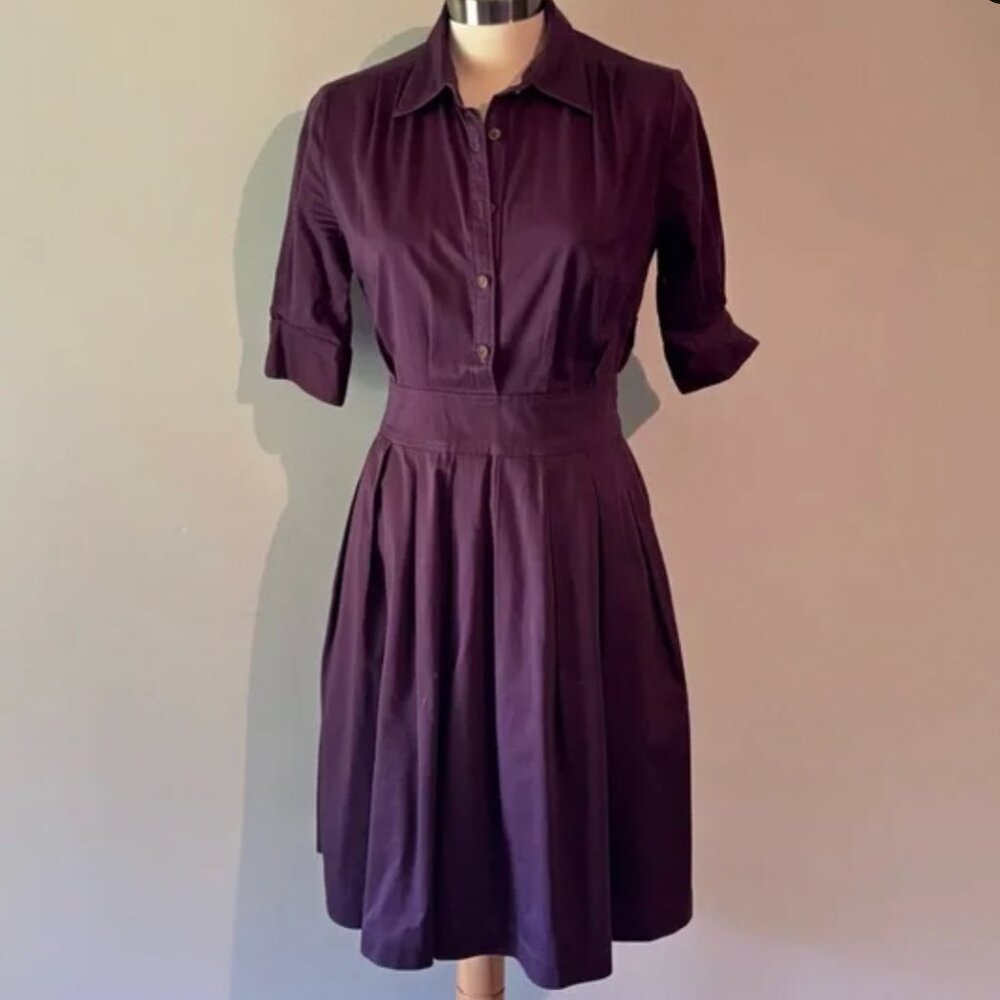Plum Shirt Dress